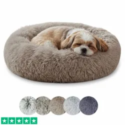 Dejlig blød hundekurv i Khaki. Perfekt til at putte og strække sig