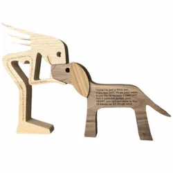Dog Love træfigur sæt | M. tekst