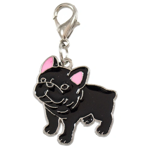 Hundecharms m. hunderacer - Fransk Bulldog