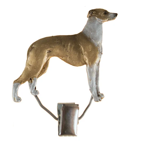Nummerclips Race: Greyhound | Brun/Hvid