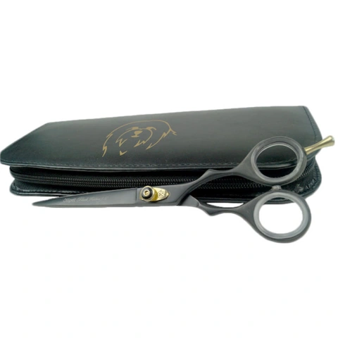 Ollipet Black panther sort etui med groomingsaks foran