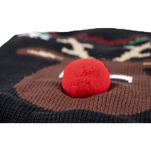 Julesweater til hund | M. rensdyr |næse på hundesweater
