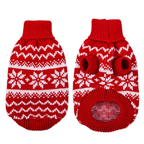 Hundesweater med snefnug