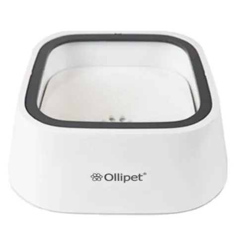 Ollipet Vandskål | Anti Spild |Hvid bund