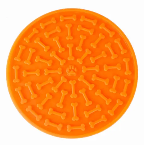 Silikone slow eat måtte | Fleksibel | Orange