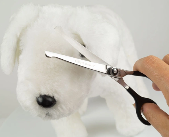 Ollipet Basic buet saks 6" | klipning ved øjnene