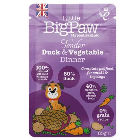 Tender Duck & Vegetable Dinner | Little Big Paw 85g