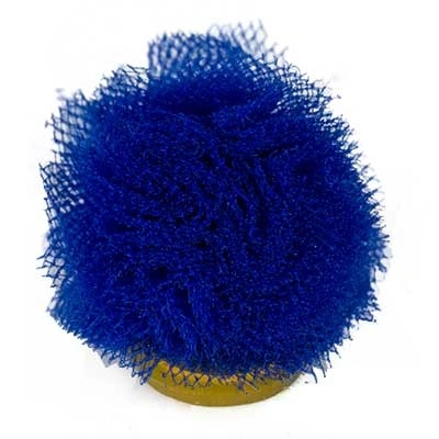Pompom hårpynt blå