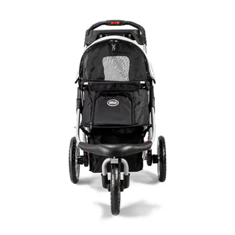 InnoPet Buggy Comfort | Hundeklapvogn forfra - Her vist i farven grå