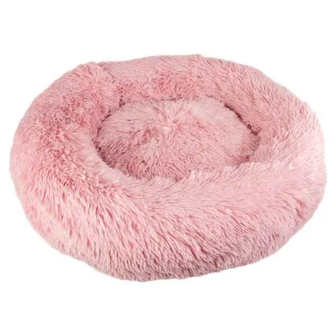 FLUFFY Donut hundeseng m. lynlås m. lynlås. Hundekurv m. aftageligt betræk