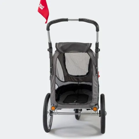 Innopet hundeklapvogn Sporty Dog Trailer Deluxe inkl. cykelstang + regnovertræk