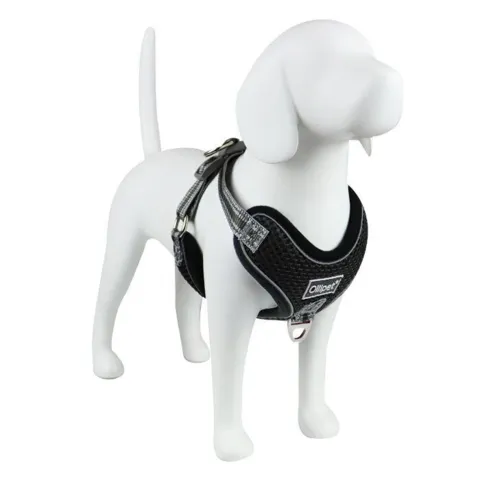 Ollipet Doumm Air mesh Step-In sele / sort - Med D-ring til hundesnor