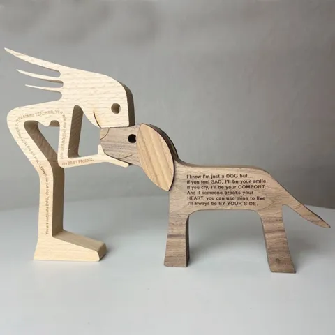 Dog Love træfigur sæt | M. tekst