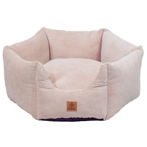 Flot Dusty Rose hundeseng feminin og elegant.