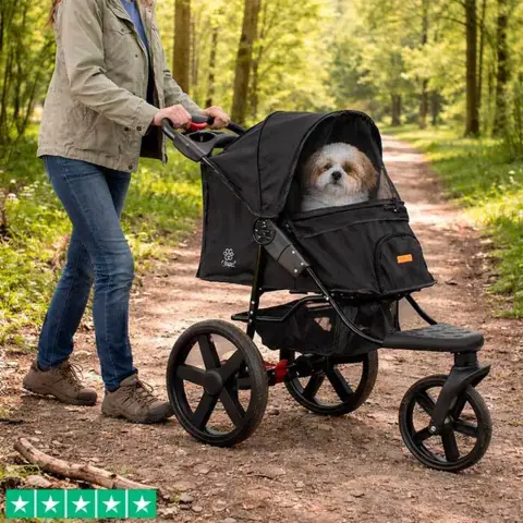 Hundeklapvogn Ollipet Lucca er ideel til de helt lange gåtur