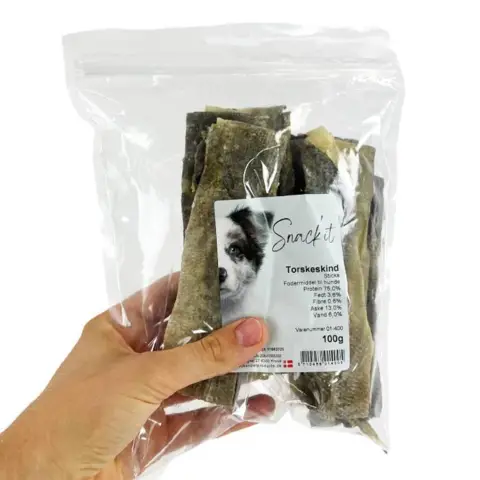 Snack'it Torskeskind Sticks | 100g er rig på protein