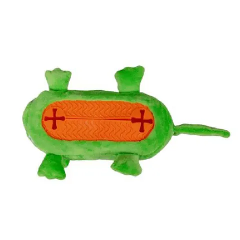 Companion Daniel Dinosaur har en latex tunnel til godbidder