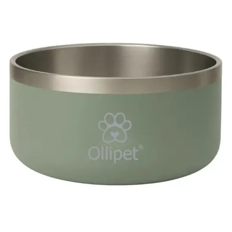 Flot dusty mint madskål som din hund vil elske. I rustfrit stål og en flot grøn farve.