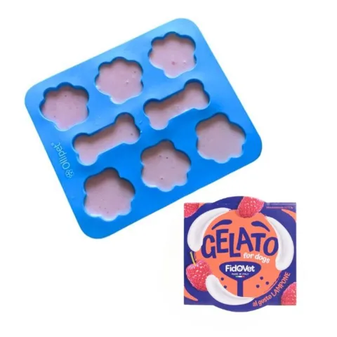 Gelato isene kan også hældes op i en silikone form