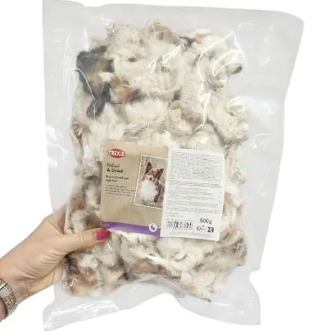 Trixie Tørret Kaninskind med pels | 500g
