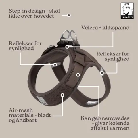 Smart sele fra TrueLove med gode funktioner til din hund