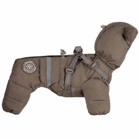 Ollipet Mini Grizzly Bear Flyverdragt med hætte Mokka