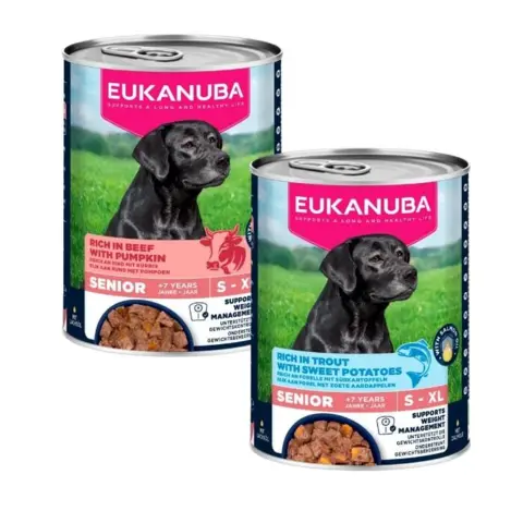 Eukanuba vådfoder til seniorhunde over 7 år
