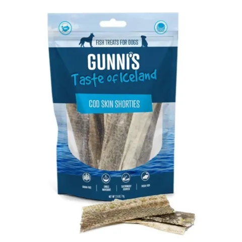 Strimer med torskeskind fra Gunnis