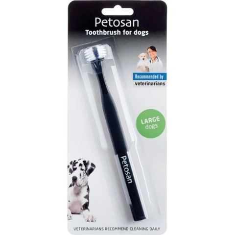 Petosan hundetandbørste med 2 hoveder