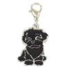 Charms m. hunderacer - Bichon Havanais (sort)