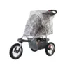 Innopet Buggy Comfort AIR hundeklapvogn med luftfyldte hjul - Her vist med regnovertræk, der er ekstra tilbehør.