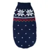 Marineblå vintersweater med snefnug