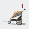 Innopet hundeklapvogn Sporty Dog Trailer Deluxe inkl. cykelstang + regnovertræk - farve: sort/orange