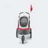 Innopet hundeklapvogn Sporty Dog Trailer Deluxe inkl. cykelstang + regnovertræk - farve: sort/rød