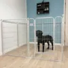 Hvid hvalpegård med stokke I Ollipet |med gulv-beskyttere i str. Large