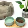 Ollipet rund bambusholder | dobbelt