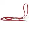 Smart dressurline i lækkert læder til hunde fra Walk'it. Ses her i farven rød.