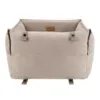 Beige Nordic Paws Harper hundebilsæde set bagfra med høje sider og elegante detaljer