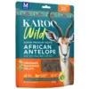 KAROO Wild - Trail Bites Oregano 227g er kornfrie hundegodbidder i super premium kvalitet med antilopekød og oregano. En proteinrig og fedtfattig snack baseret på magert kød, uden kunstige farve- eller smagstoffer.