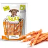 Pose med Truly Sticks Rawhide Chicken hundegodbidder i snoede tyggepinde