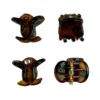 Silicone claw hårclips  4 stk.