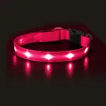 The Dots Collar | Halsbånd med 5-7 kraftige LEDs | Rød