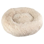 FLUFFY Donut hundeseng m. lynlås m. aftageligt betræk| Sand