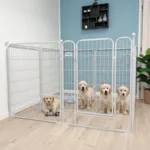 Ollipet hvalpegård m. stokke og gulvbeskytter | 100cm. Høj