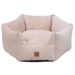 Flot Dusty Rose hundeseng feminin og elegant.