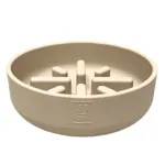 Slowfeeder madskål til hunde i beige - kan indeholde 700 ml