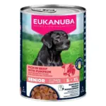 Vådfoder til ældre hunde med oksekød og græskar